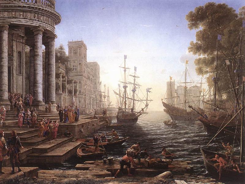 Claude Lorrain Port Scene with the Embarkation of St Ursula fgh Sweden oil painting art